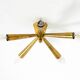 Original small mid-century modern brass Sputnik ceiling lamp with five arms