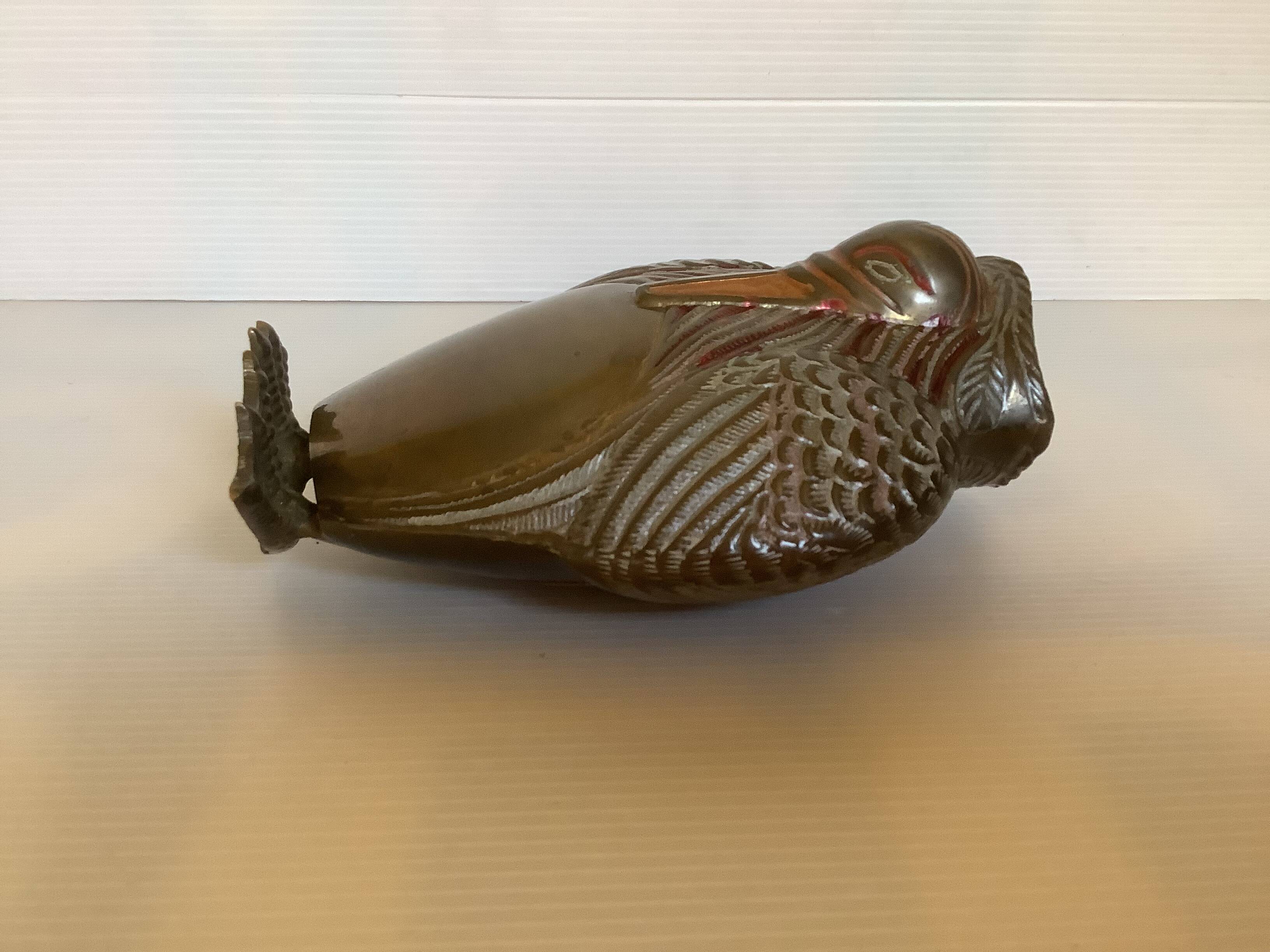 Brass zoomorphic vase