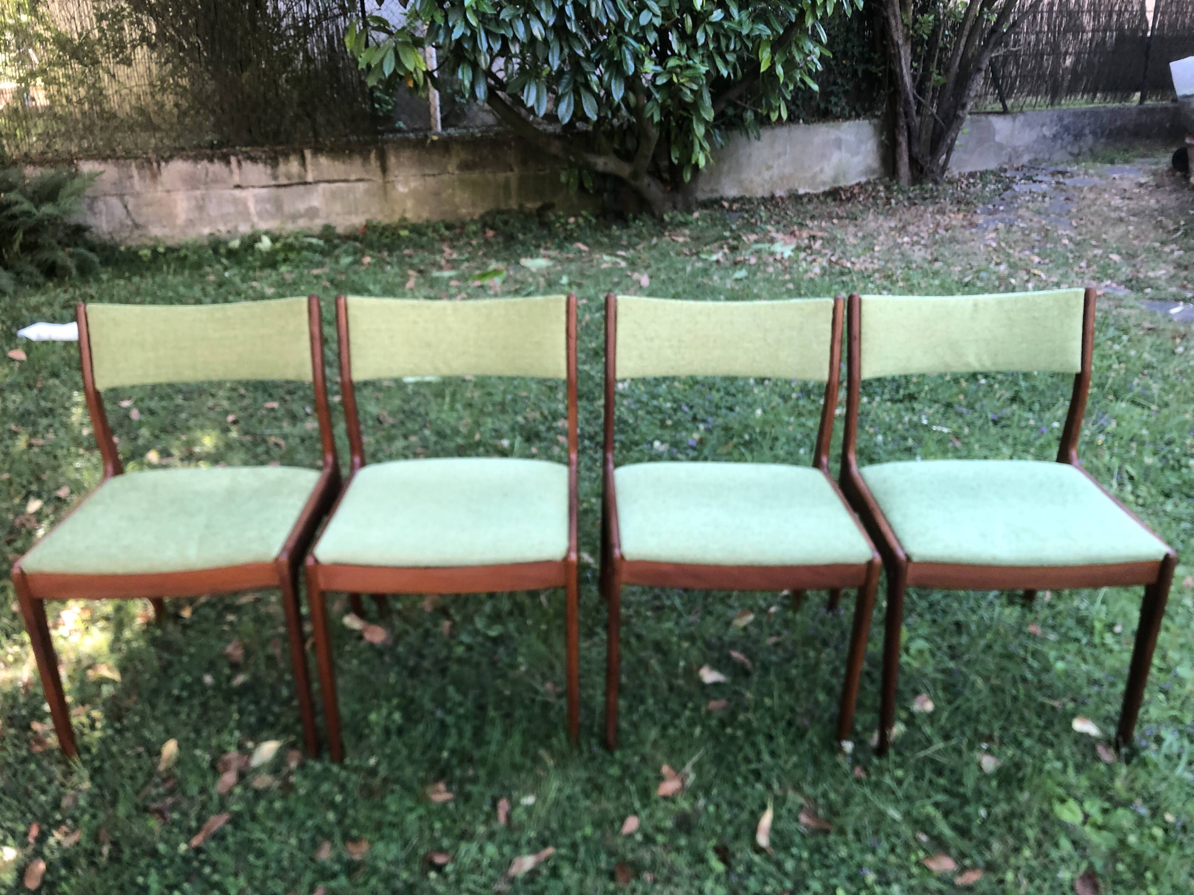 Danish Scandinavian teak chairs Uldum Möbelfabrik 60s