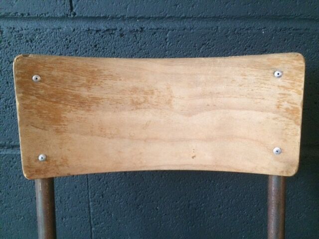 Lot of 2 vintage school chairs