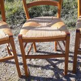 6 straw chairs