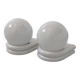 pair of 1980s wall sconces in metal and opaline