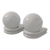pair of 1980s wall sconces in metal and opaline