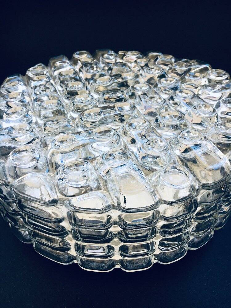 Wall lamp in glass by Erco Leuchten, 1960s