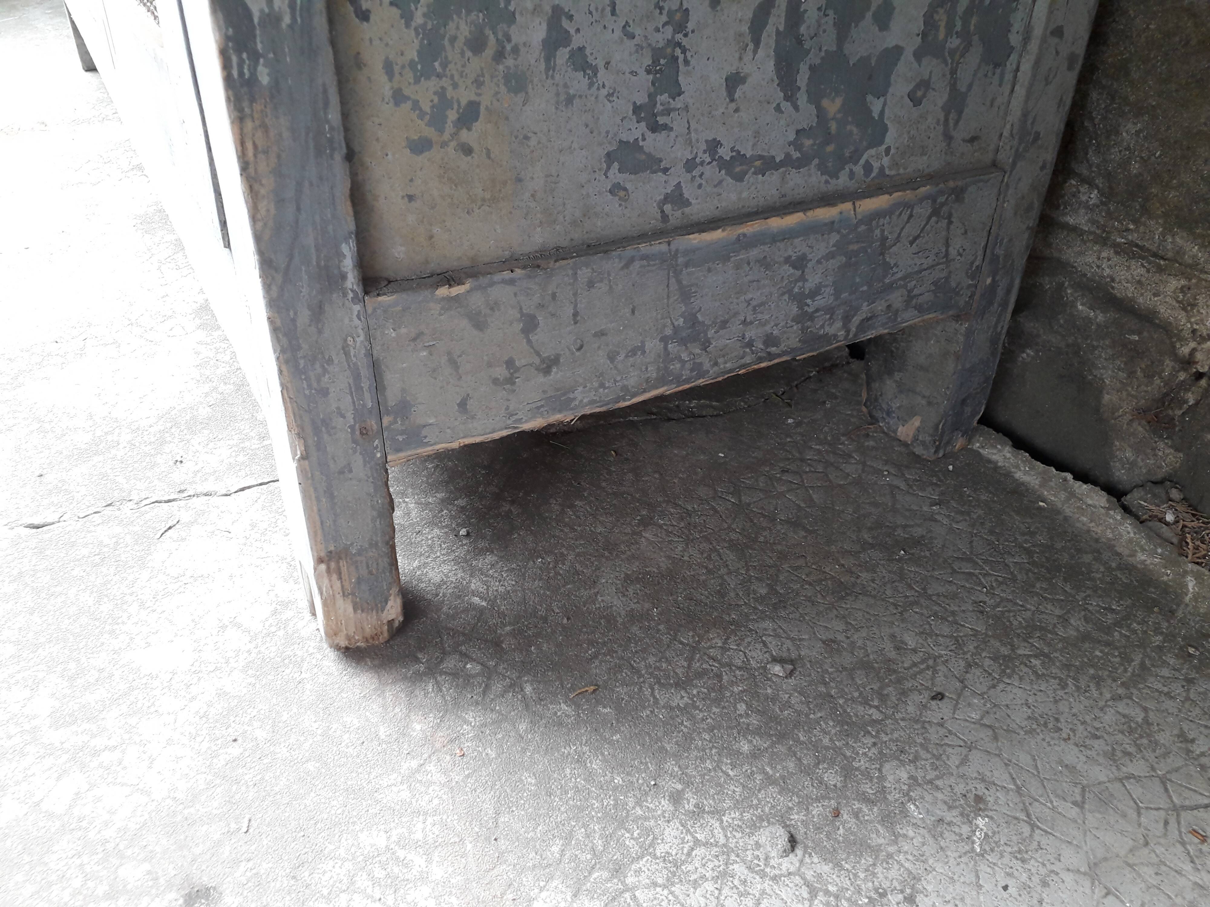 Patinated industrial wardrobe