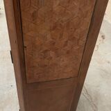 Louis XVI style one-door display case in 20th century wood marquetry
