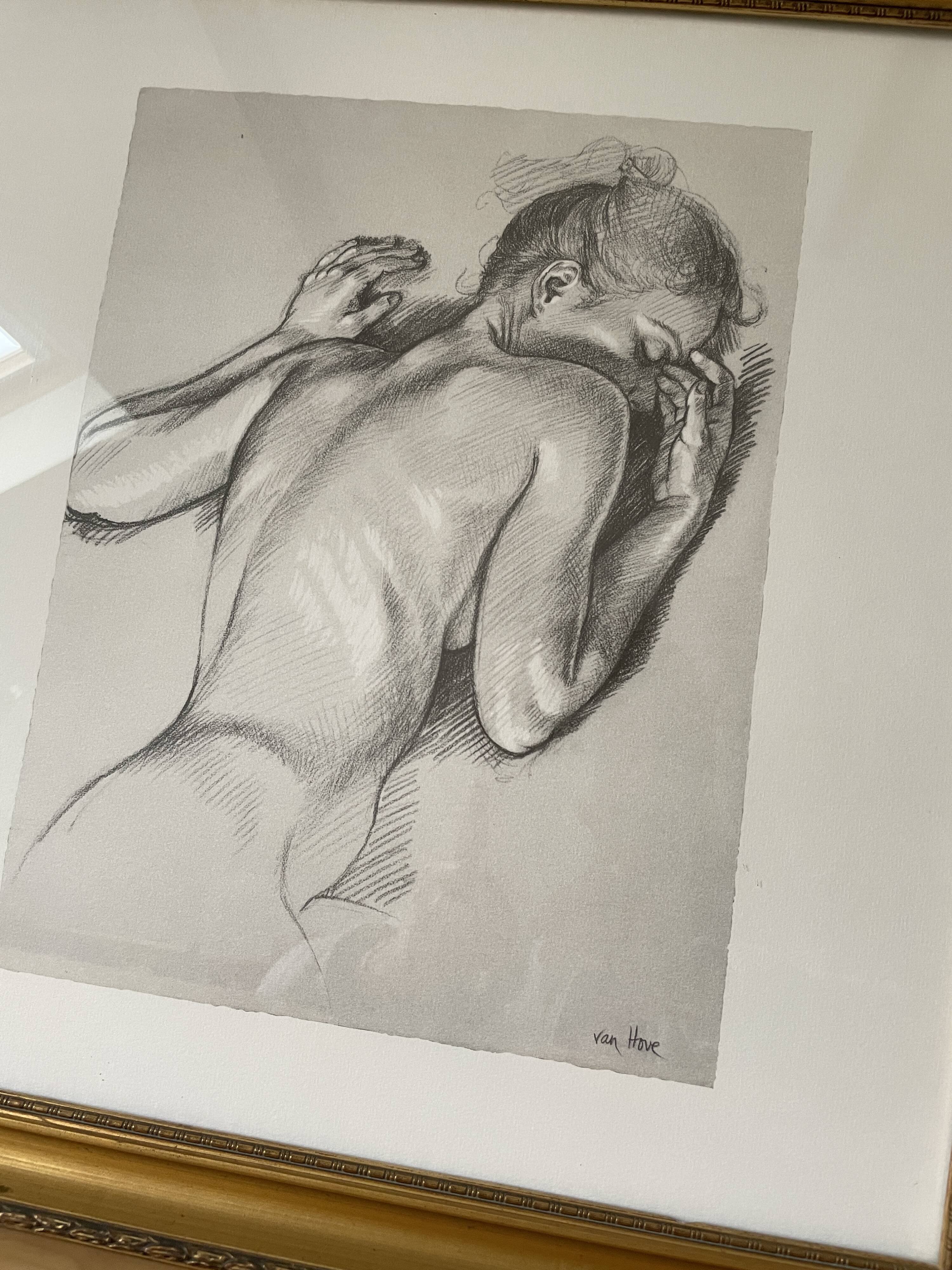 Old frame reproduction drawing Francine Van Hove
