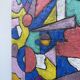 Abstract geometric coloured painting