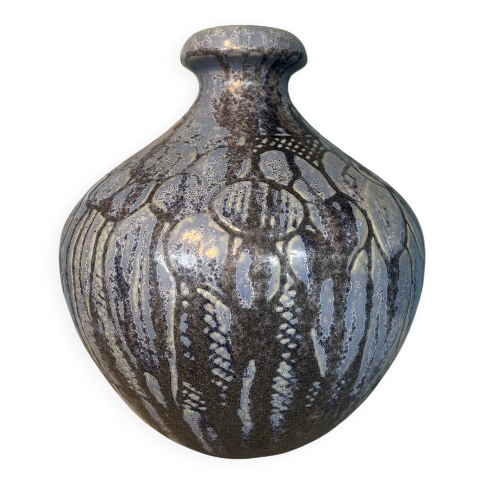 Vase boule art déco signé Roger Guérin