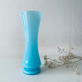 Large old blue opaline vase