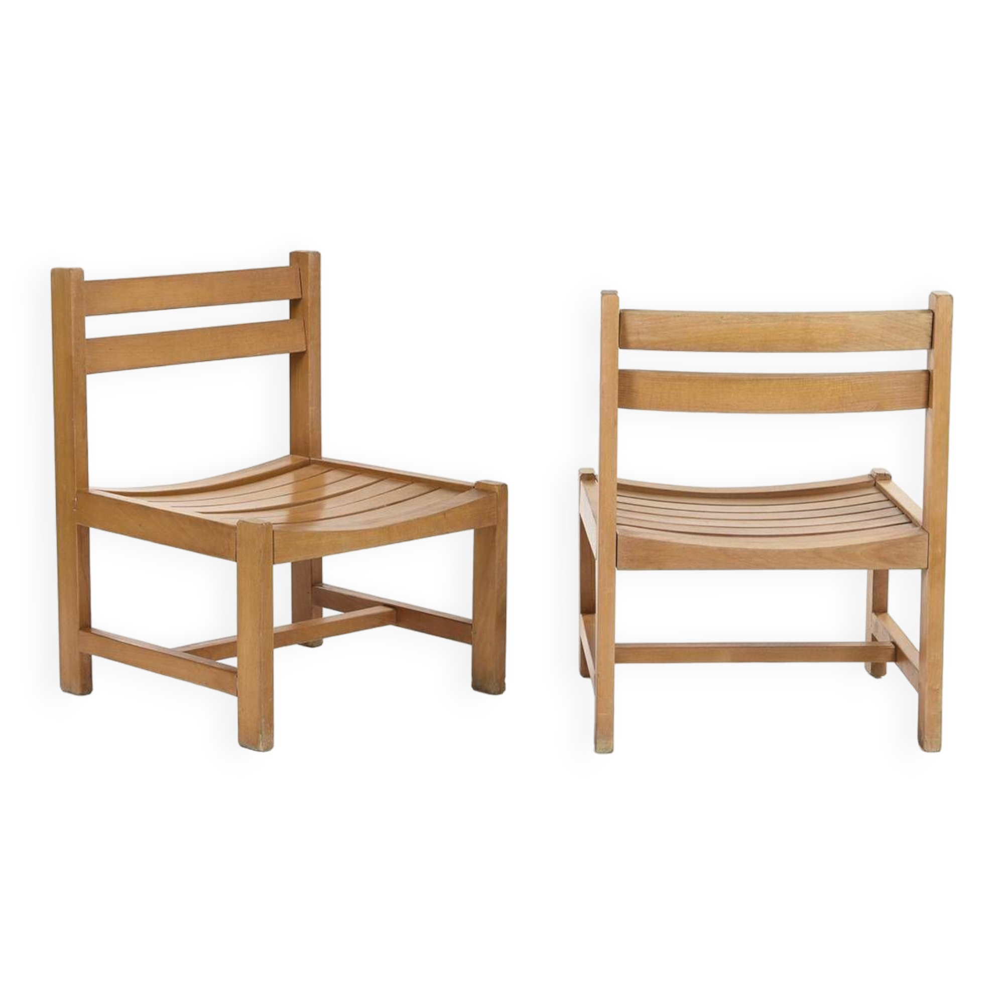 Pair of low chairs by André Sornay, circa 1960