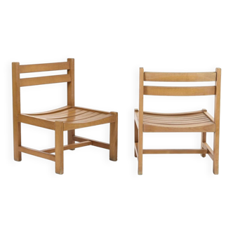 Pair of low chairs by André Sornay, circa 1960