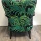 Fauteuil chippendale et pouf