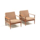 Set of 2 vintage Danish design armchairs from the 1960s