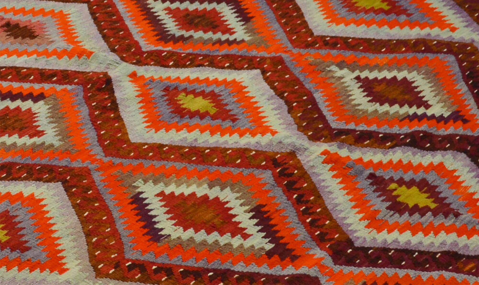 Vintage Colourful Turkish Kilim Rug 170x257 cm Handmade Wool