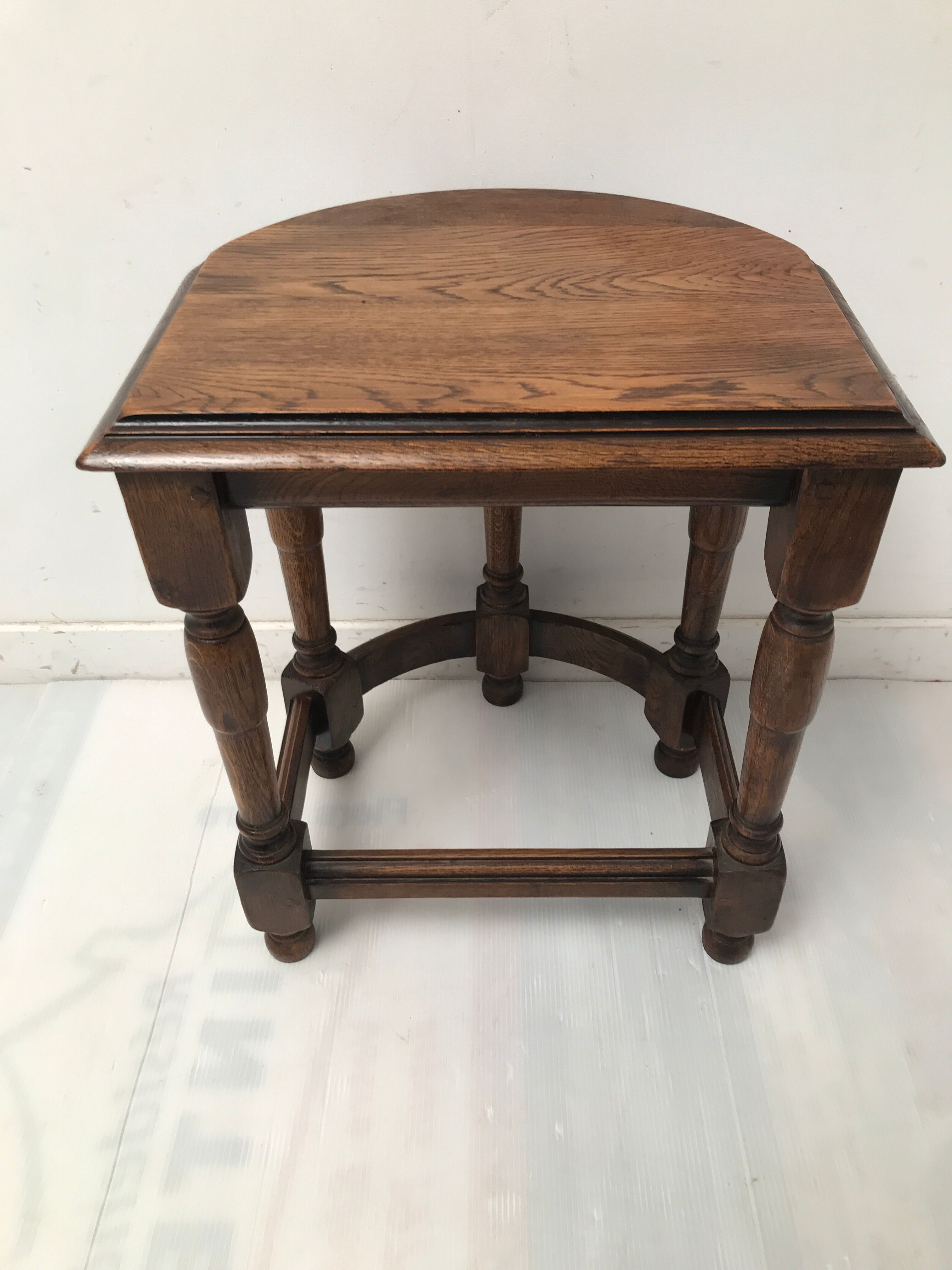 vintage half moon farmhouse stool