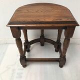 Tabouret de ferme demi lune vintage