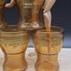 Set 6 verres ambrés italiens