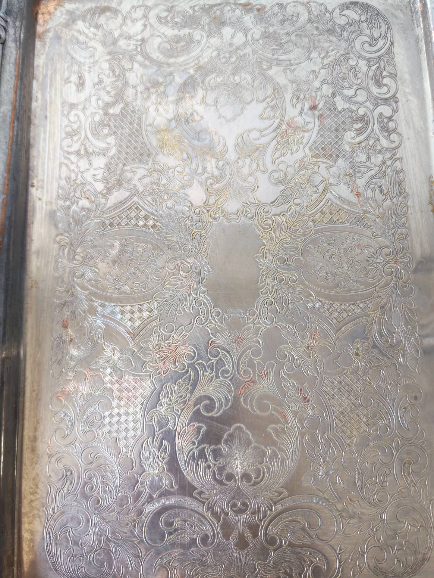 Silver-plated English tray