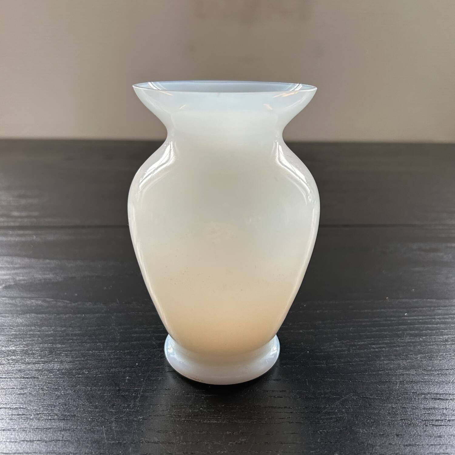 White opaline vase