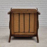 1960s, Danish armchair, refurbished, quality white/grey furniture fabric.