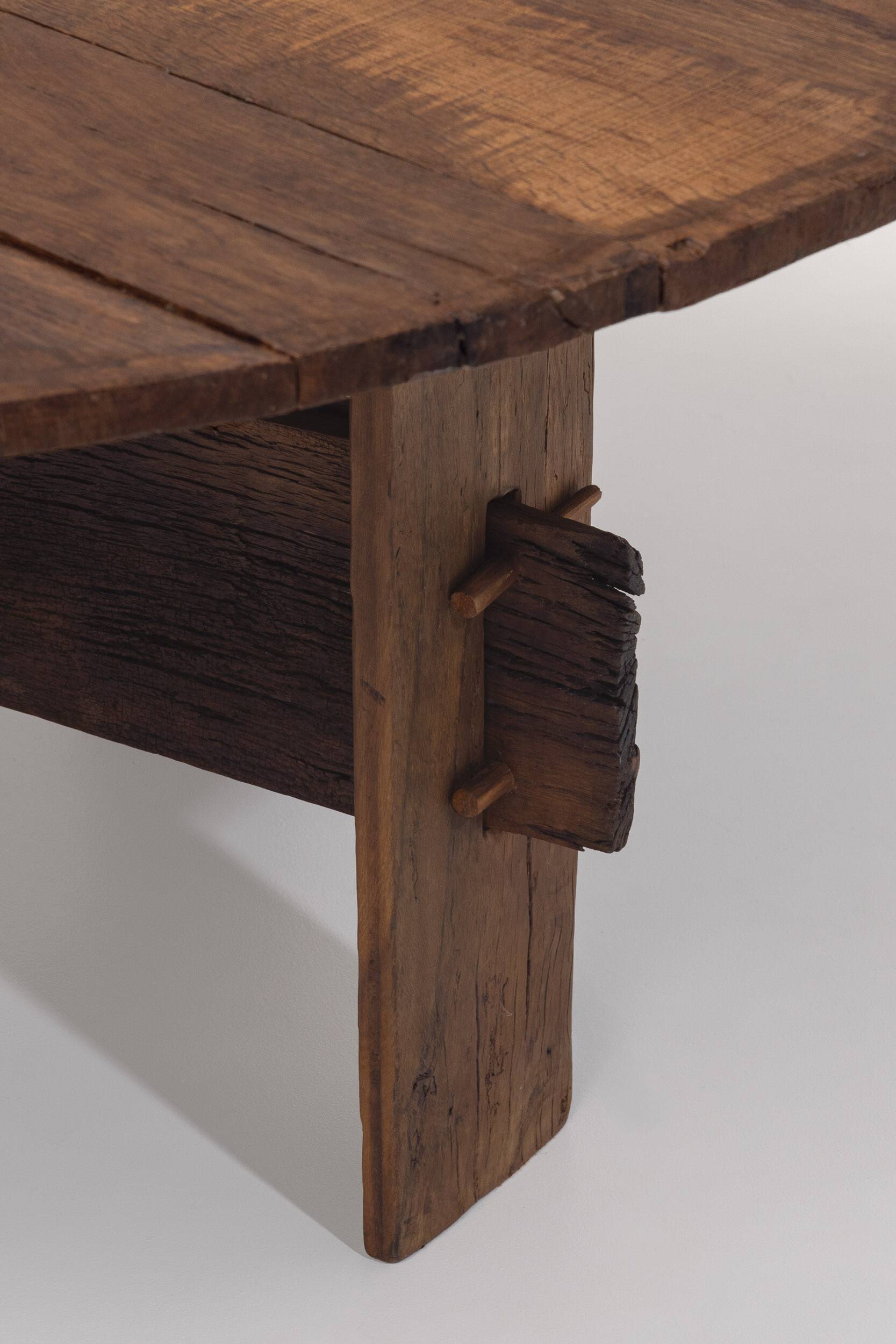 Impressive XL Oak Farmhouse Dining Table, France 19th century