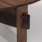 Impressive XL Oak Farmhouse Dining Table, France 19th century