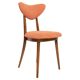 Vintage Heart Chair in Orange Velvet, Europe, 1960s