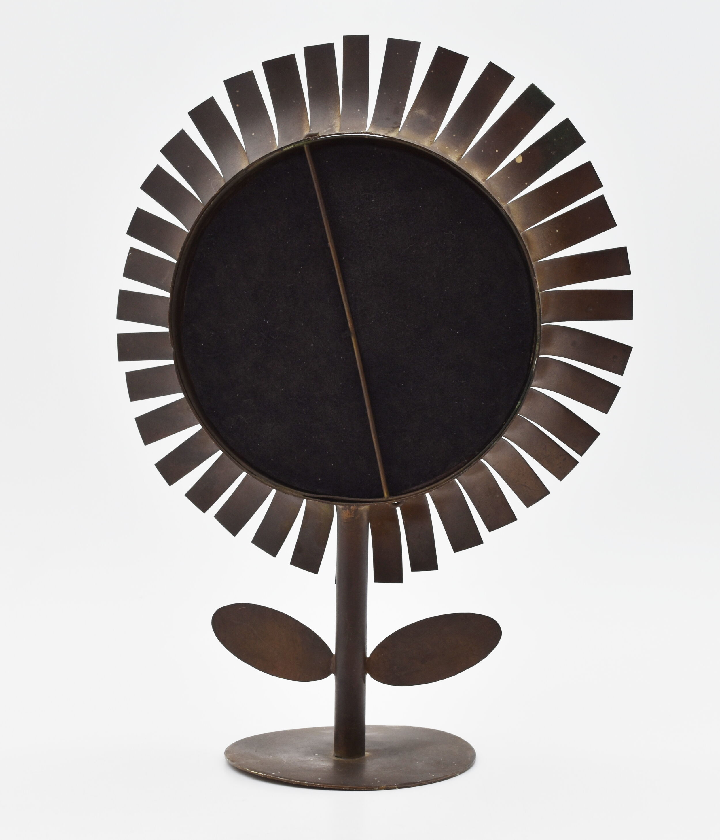 Miroir sur pied marguerite cuivre