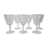 6 chiseled water glasses