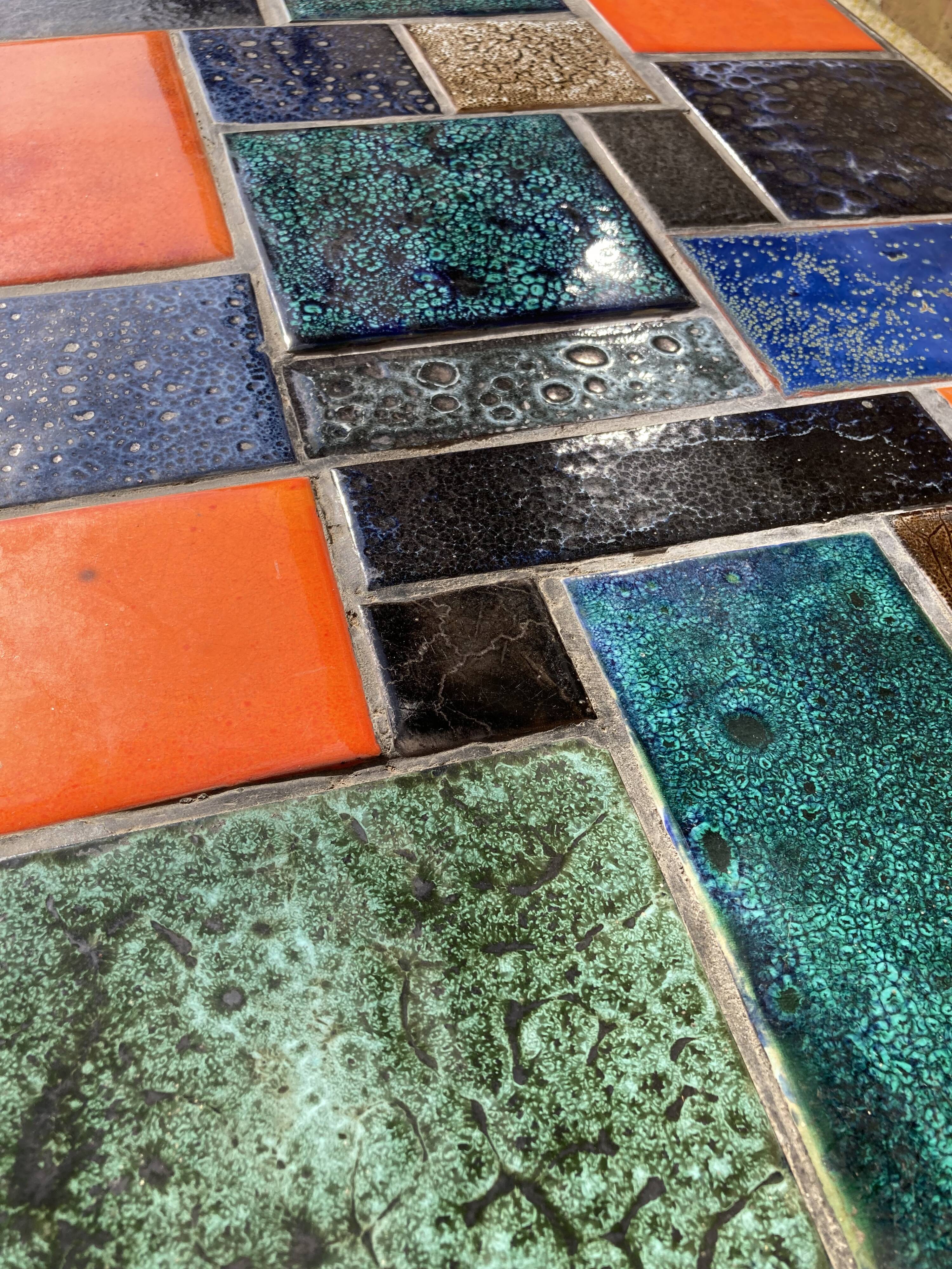 Vintage ceramic coffee table 1970