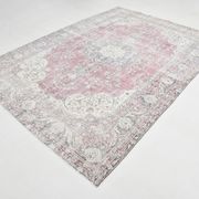 7x10 Faded Grey Beige Turkish Vintage Rug, 216x304Cm