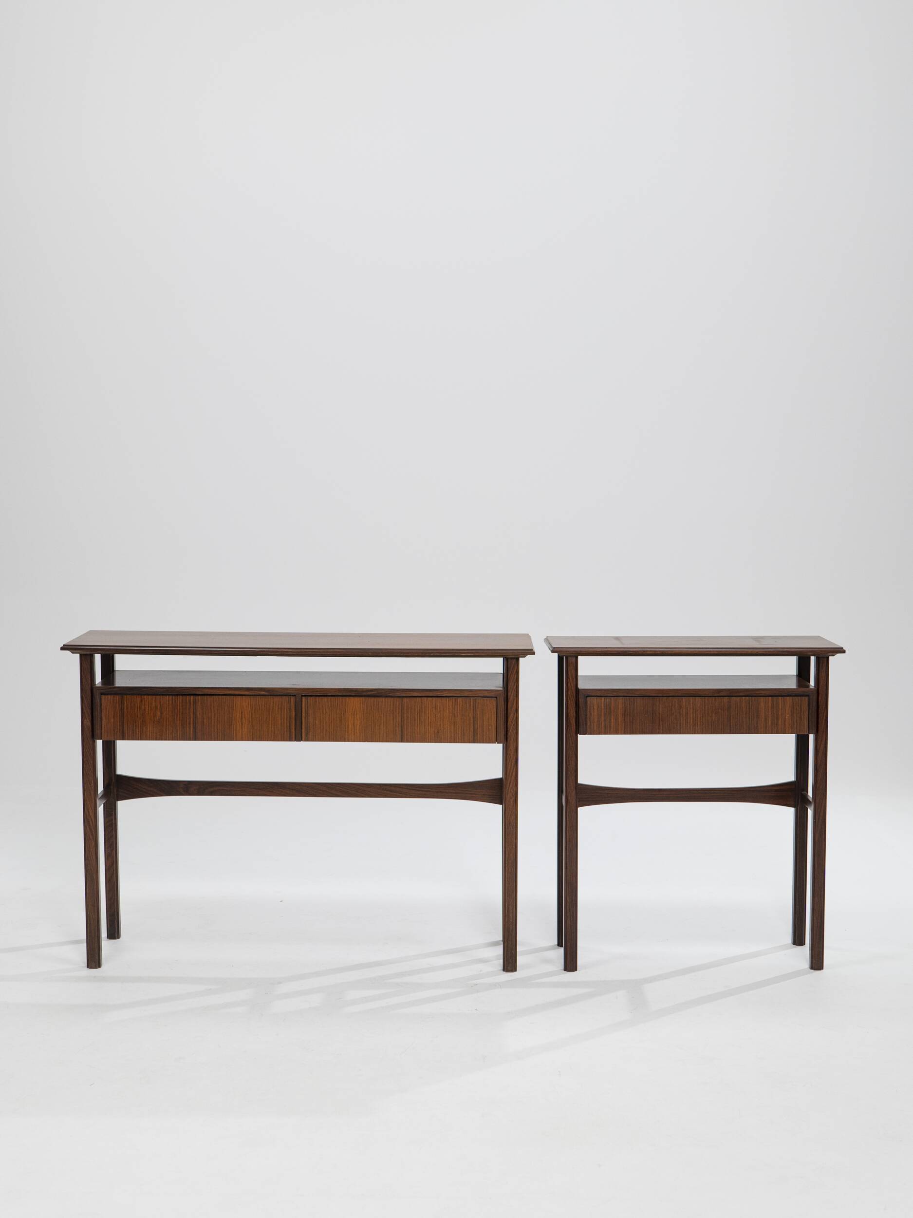 Palisander Scandinavian two-drawer Console, Denmark, 1960s