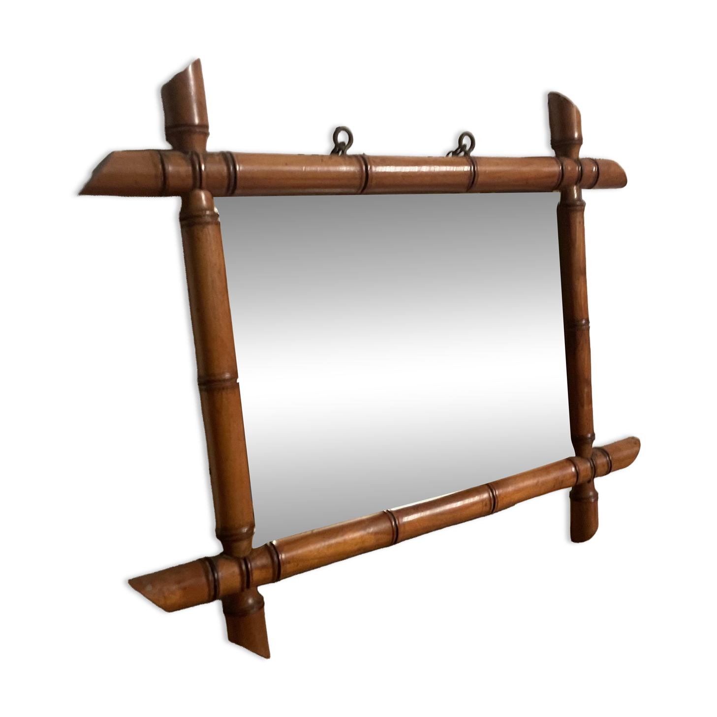 Faux bamboo mirror from the 1960s.