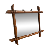 Miroir faux bambou années 60