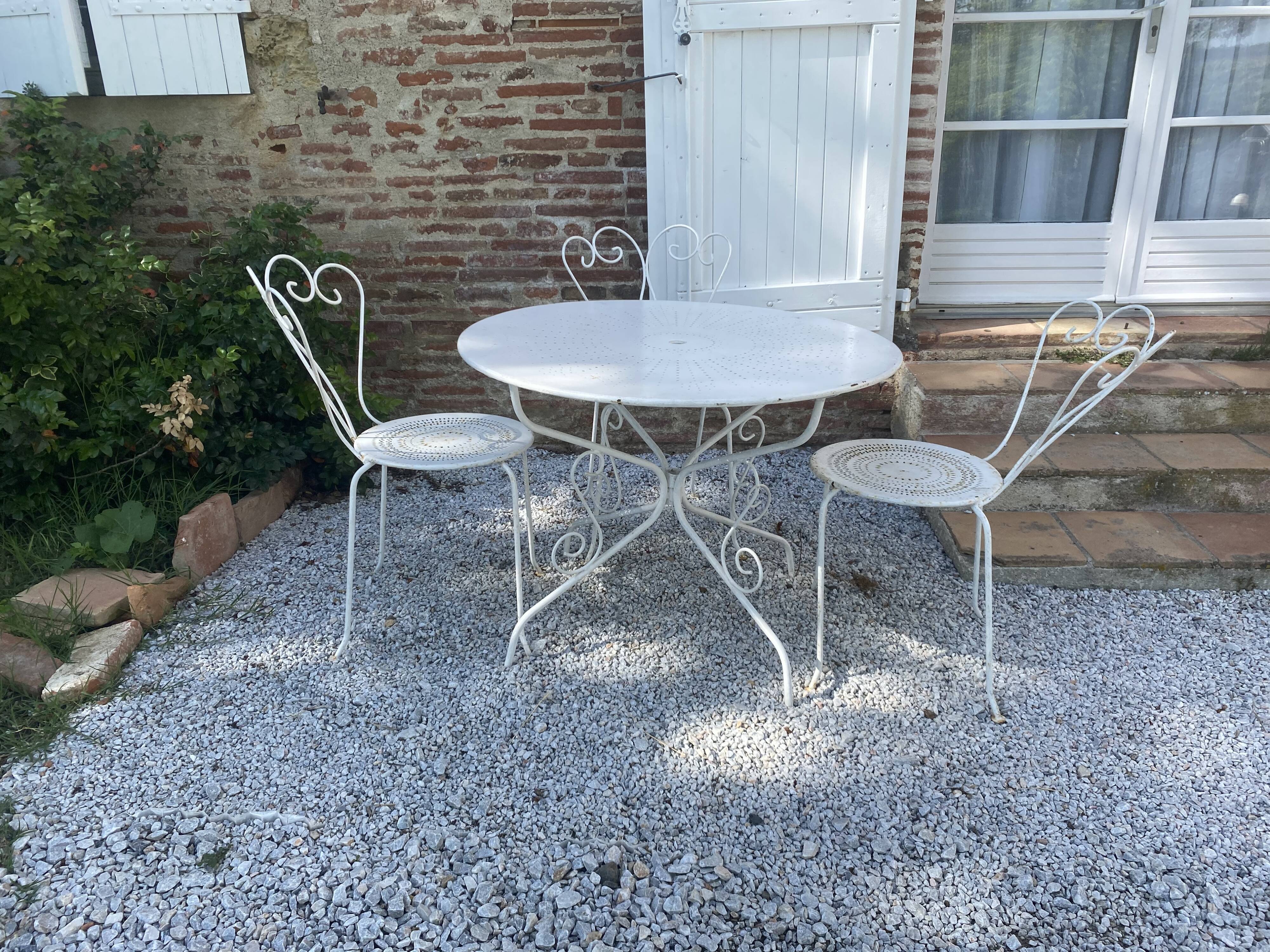 Salon de jardin en fer blanc Selency