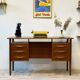 Freestanding Teak Desk, Denmark 1960s/1970s, Vintage, Mid-C Modern