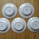 Kg luneville "réverbère" 5 deep plates earthenware hand-painted flowers ø 25 cm