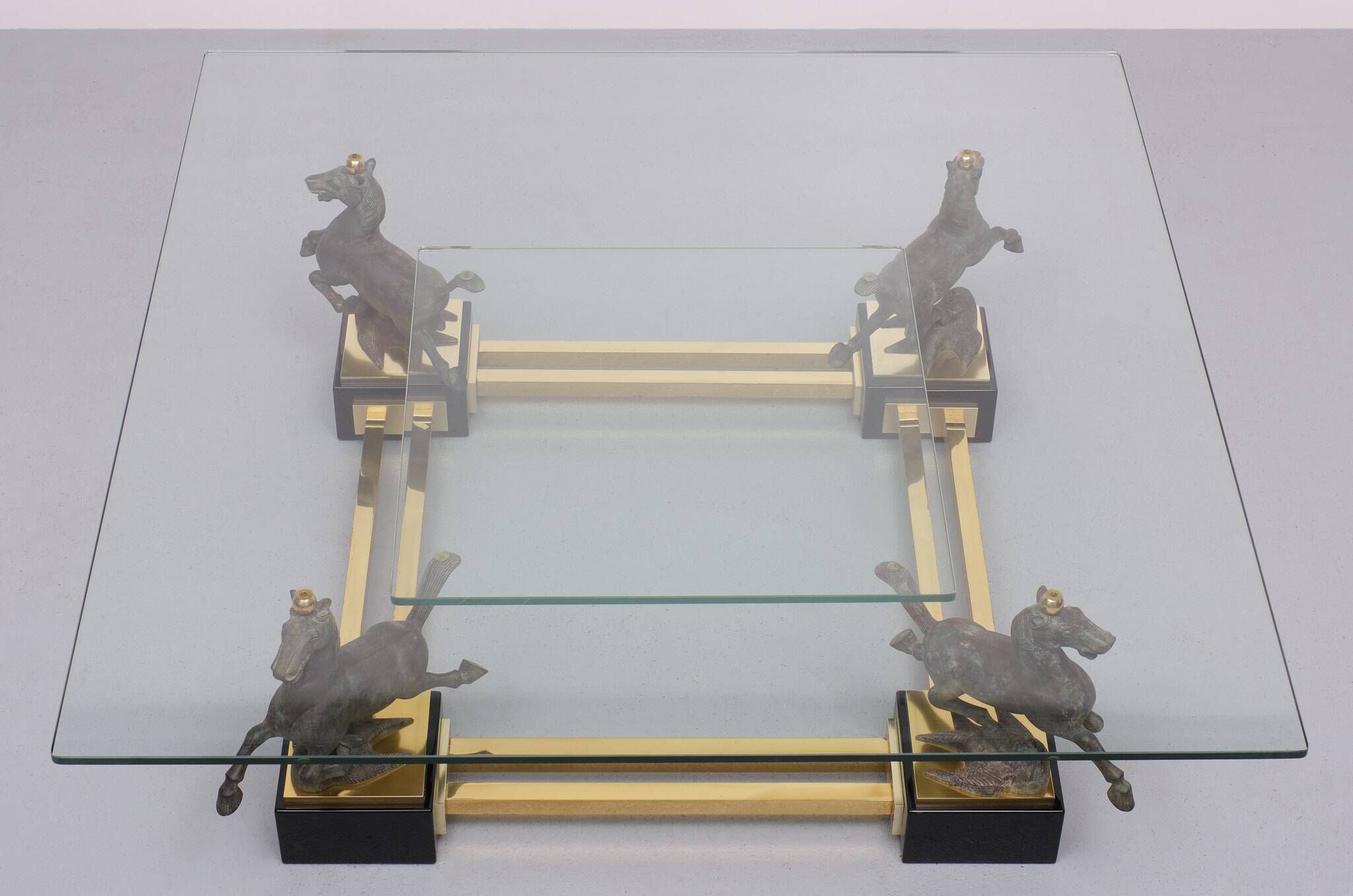 Maison Charles, Coffee Table, "Flying Horse of Gansu", 1970s, France