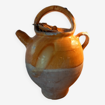 Pot à eau avec couvercle. gargoulette. ancien. sud ouest