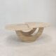 Table basse italienne en travertin, années 1980