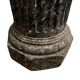 Pair of black and green scagliola columns from the 19th century.
