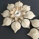 Pair metal flower sconces