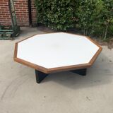 Vintage coffee table wenge hexagon 1960