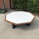 Table basse hexagonale en wengé 1960