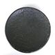 Round Accolay plate in black ceramic, 1960s centrepiece.
