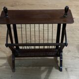 Vintage wooden magazine rack - 1950s-1960s