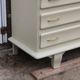 Commode asymétrique art déco – Marbre & vert crème