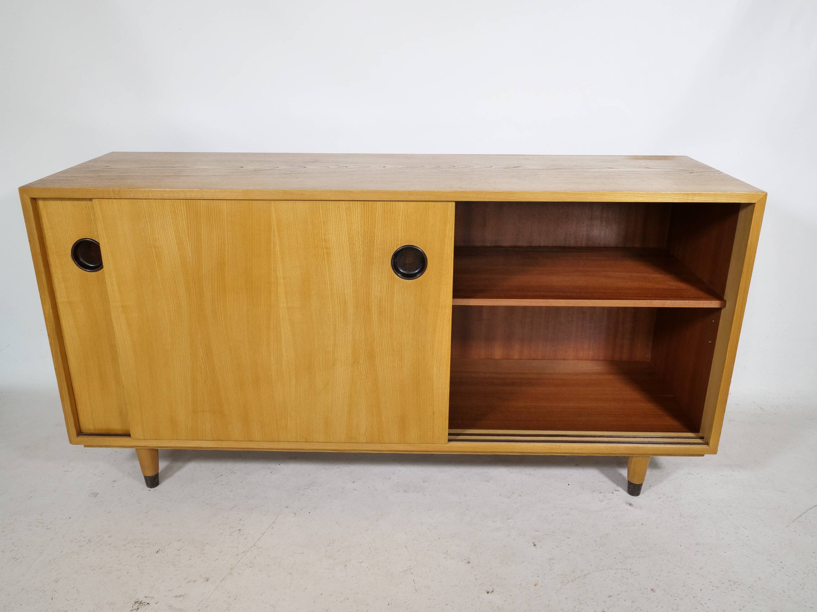 Erich Stratmann Sliding Door Sideboard 1960s Elm