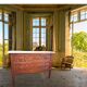 Commode sauteuse Louis XVI en bois fruitier